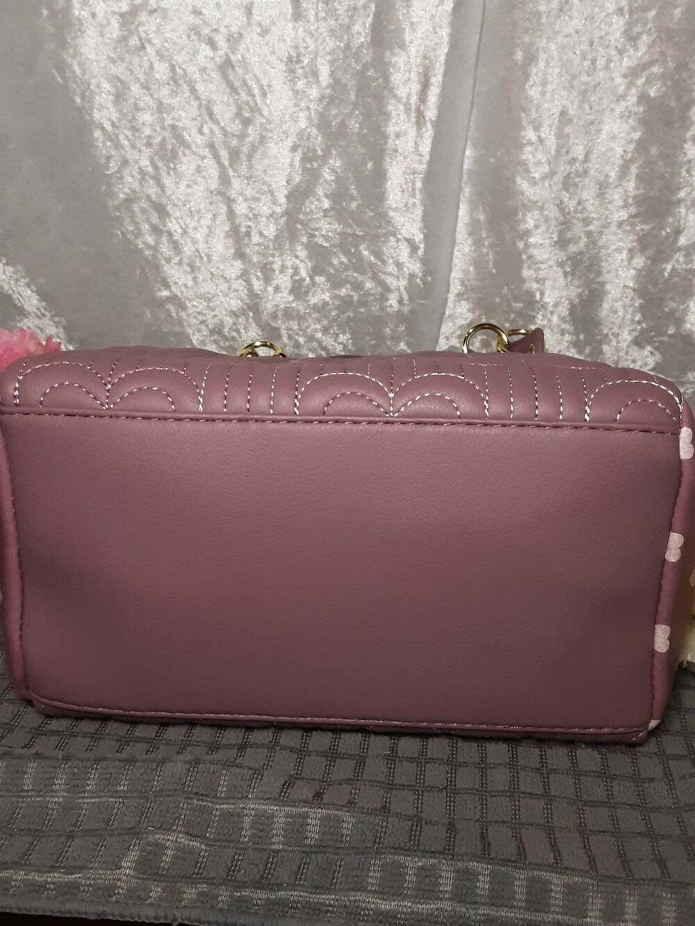 Luv Betsey Mauve Pink Heart-Accent Tote Bag - Picture 9 of 12